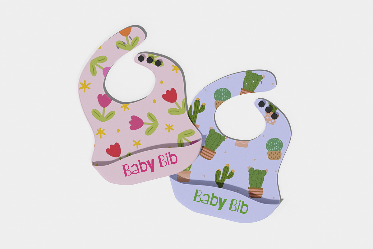 Baby Bib Mockup, a Merchandise Mockup by Unerispace (Photo 2 of 4)