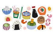 Japan Travel Clipart Vector Set, a Decorative Illustration by Luamor (Thumbnail 3 of 5)