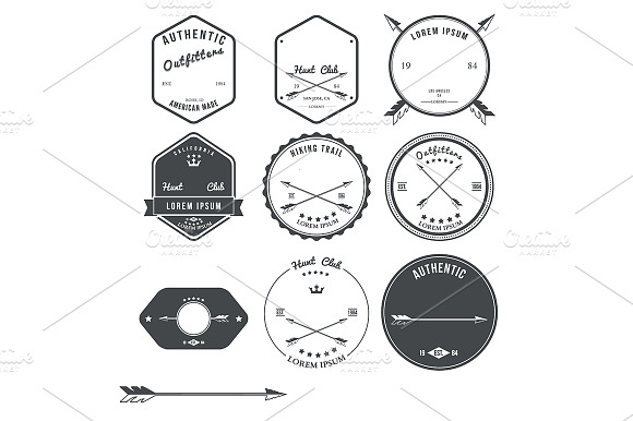 Set Of Vintage Hunt Icons Emblems