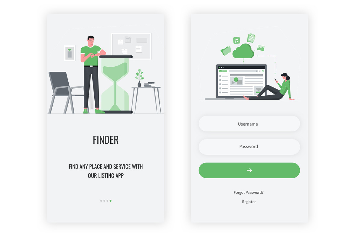 Finder - Place Finder Mobile App, an UI Kit Template by themelove (Photo 2 of 9)