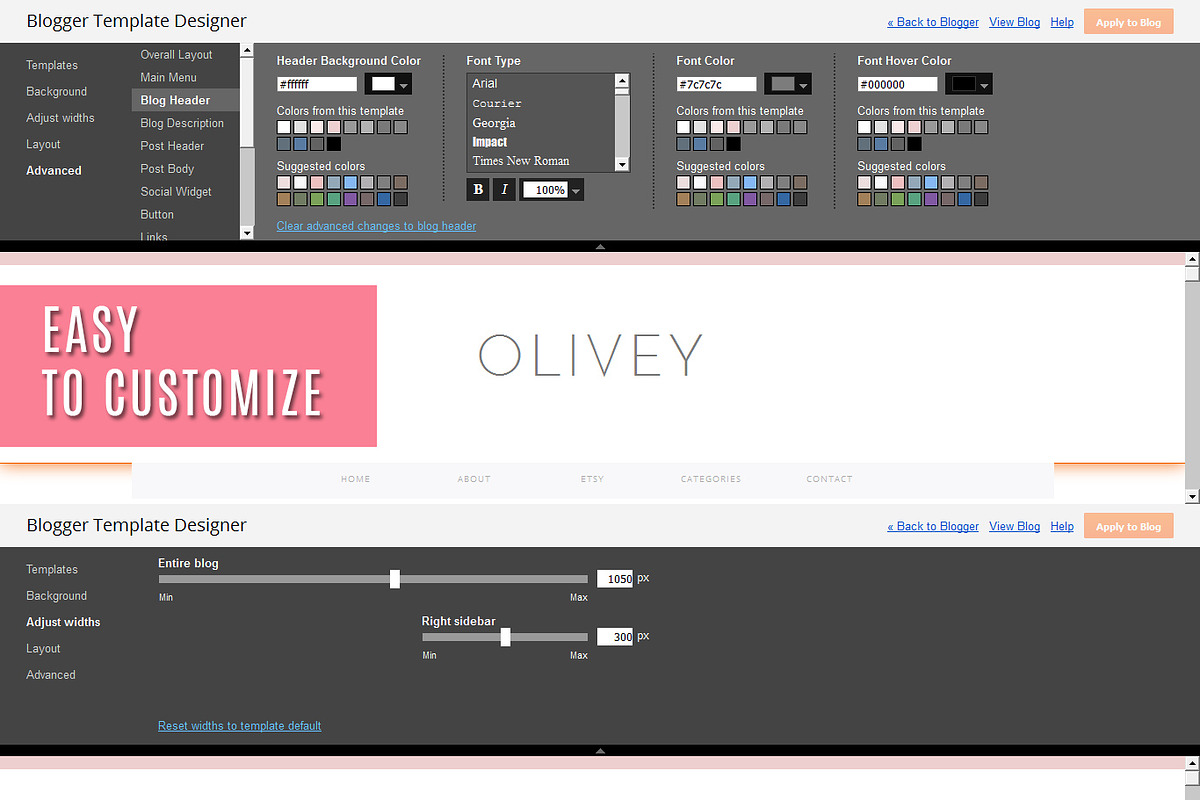 Blogger Template Responsive - OLIVEY, a Websites & App Template by Vefio Themes (Photo 2 of 3)