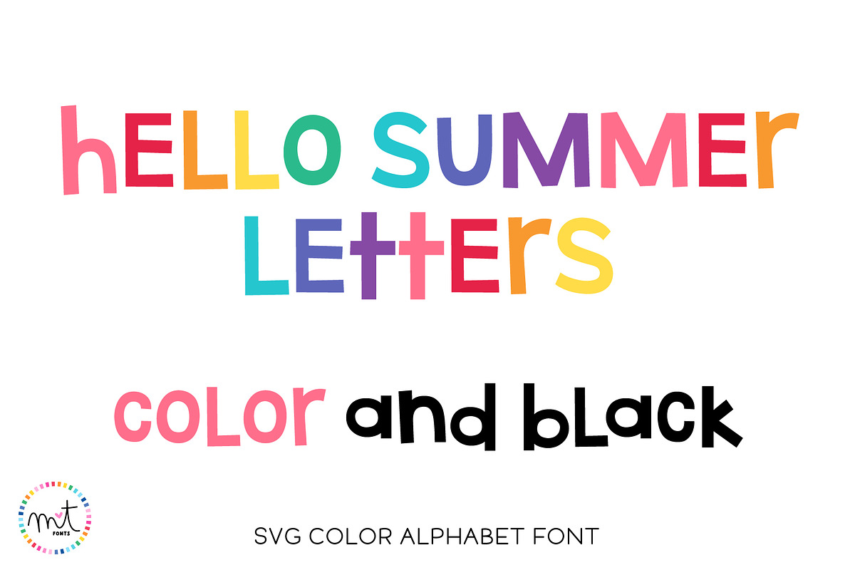 Hello Summer Color Font + SVG Bundle, a Sans Serif Font by Miss Tiina (Photo 2 of 5)