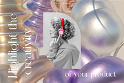 CHROMIUM - 3D Shapes Backgrounds, a Background Graphic by SCHÉRI (Thumbnail 2 of 16)