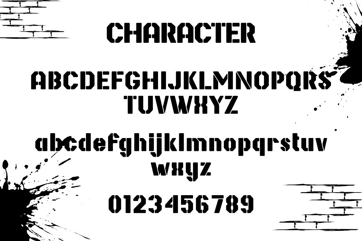 Battle Grid - Tactical Army Stencil, a Sans Serif Font by BearyType Studio (Photo 5 of 8)