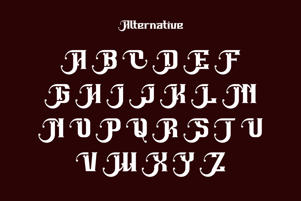 Hallowen Metoys, a Blackletter Font by QR Design Studio (Photo 9 of 10)