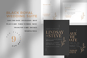Black Royal Wedding Suite, an Invitation Template by Azka Creative (Thumbnail 1 of 4)