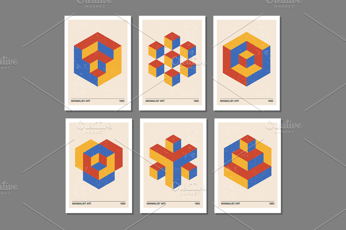 3D Geometry Printable Wall Art Set, a Background Graphic by C Design Studio (Photo 11 of 28)