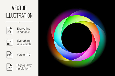 Colorful spiral ring., a Wallpaper Graphic by DvargShop