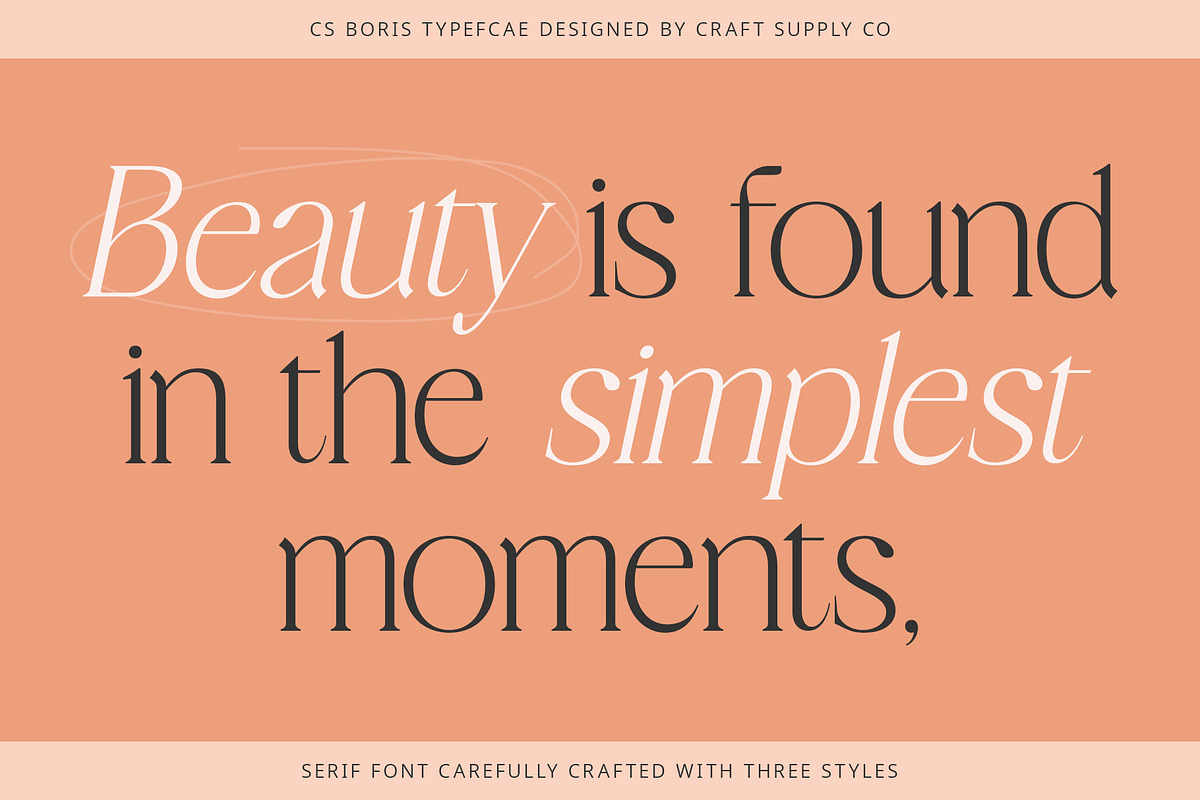 CS Boris – Elegant Font, a Serif Font by Craft Supply Co. (Photo 4 of 8)