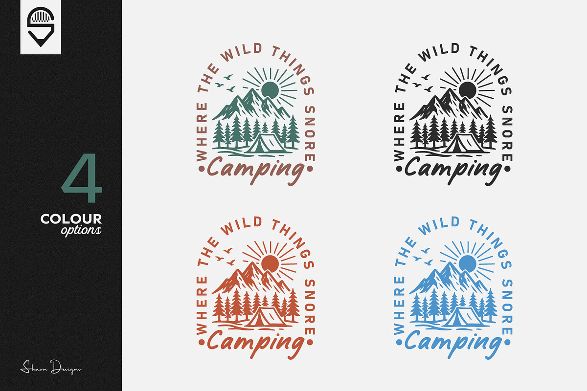 Camping Adventure T-shirt Design, a Graphic by shaondesigns (Photo 2 of 5)