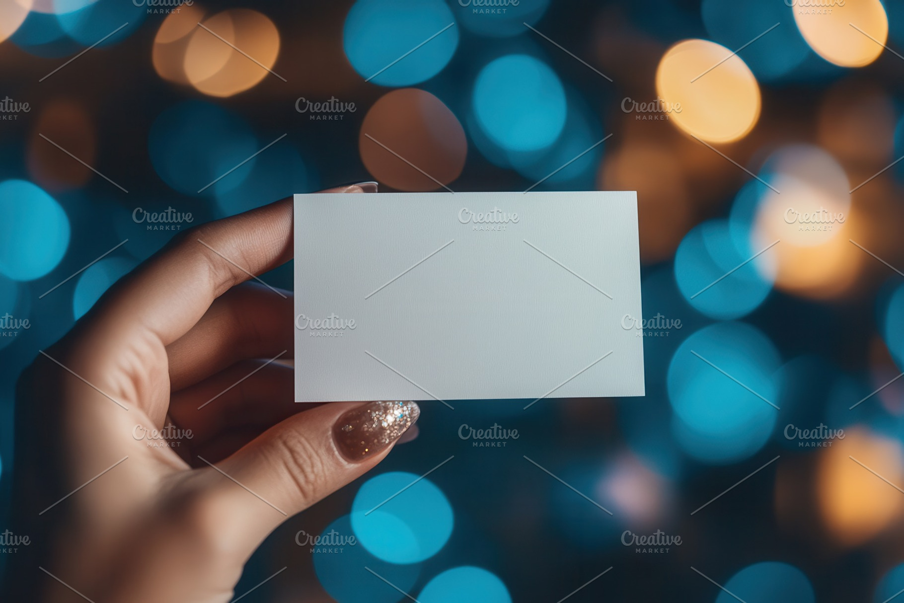 Business card framed by bokeh, a Photo by Pavel_design