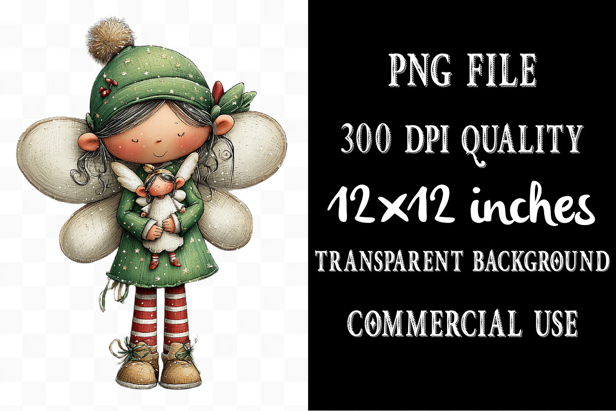 Christmas Whimsical Fairy Clipart, an Illustration by Designking (Photo 4 of 5)