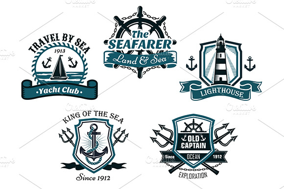 Nautical Various Heraldic Designs