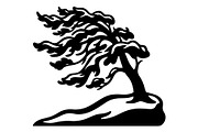 Windblown Tree Silhouette, an Object Illustration by Gfx_Store (Thumbnail 11 of 16)