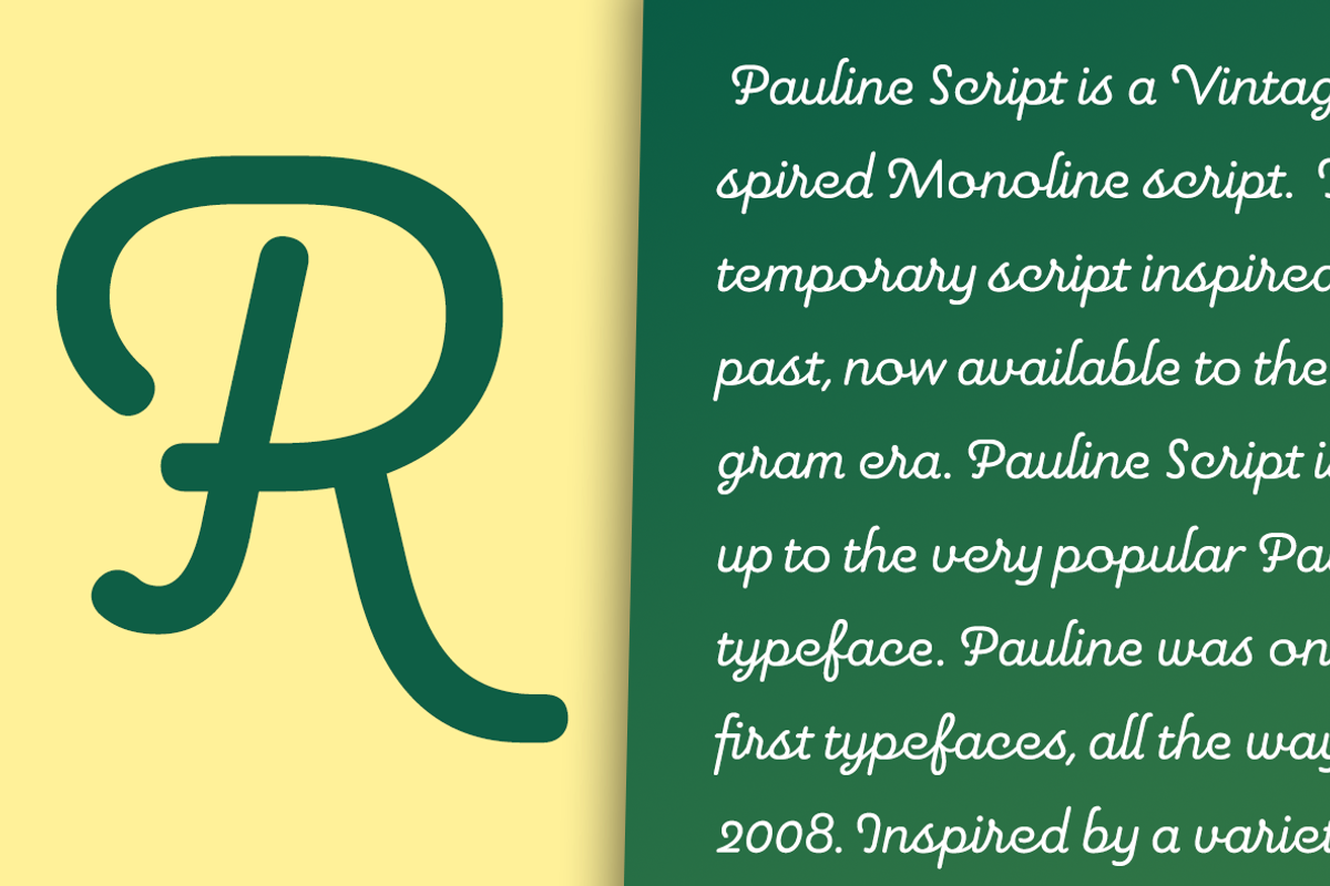 Pauline Script, a Script Font by insigne (Photo 2 of 5)