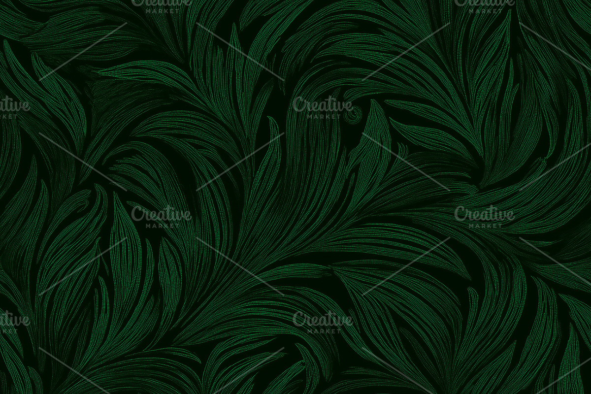 Dark green vintage pattern creating a natural background. Swirli, a Pattern Graphic by Studio ANNA