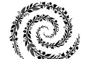50 Elegant Floral Leaf Spiral Frame, a Decorative Illustration by Amazin_art (Thumbnail 26 of 39)
