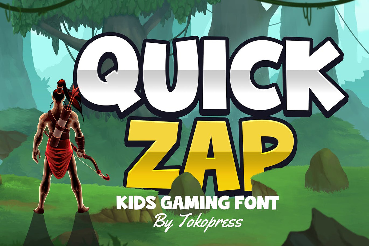 Quick Zap - Kids font, a Sans Serif Font by TokoPress (Photo 1 of 10)