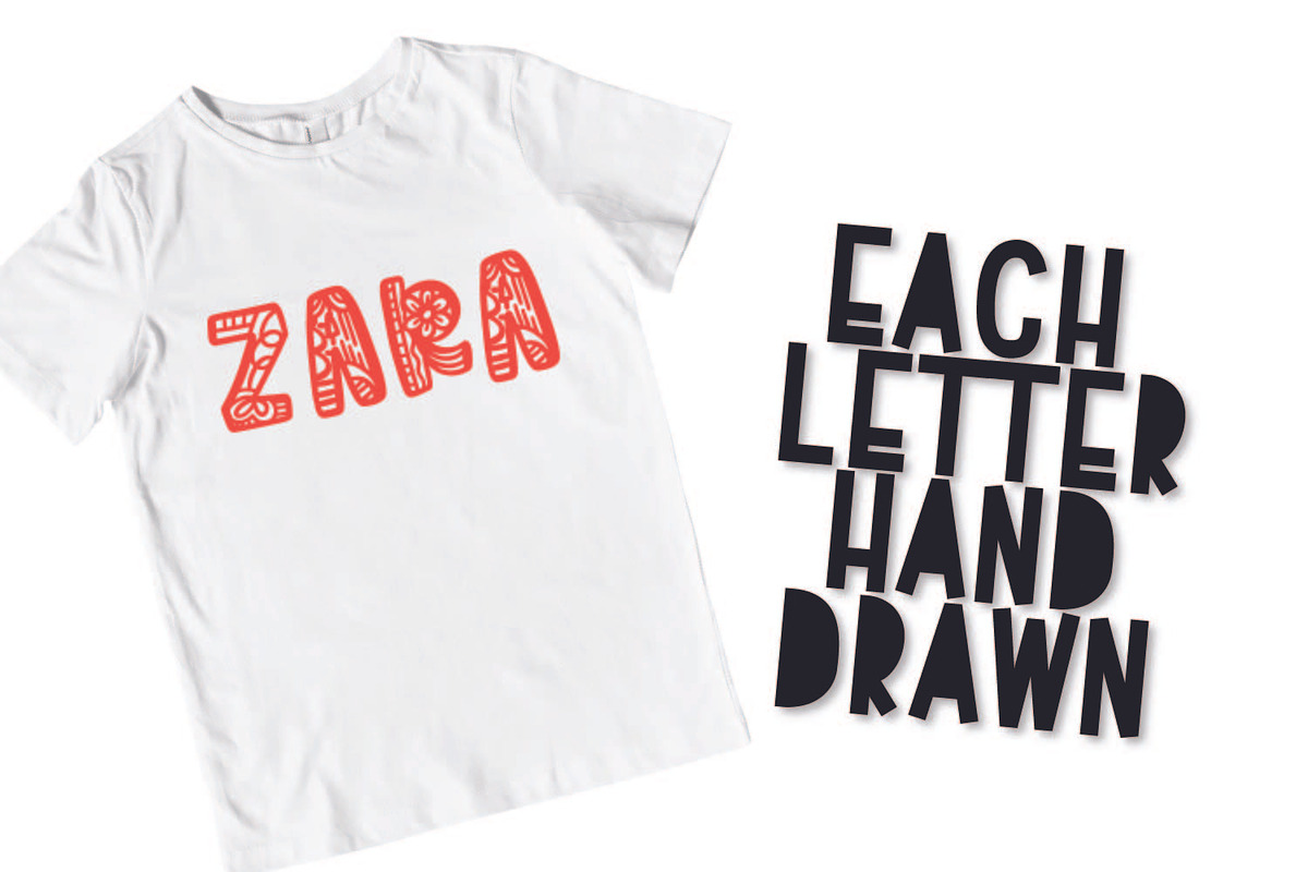 George Lincoln - A Silly Drawn Font preview 2