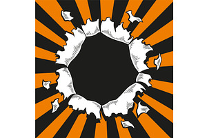 Comic book hole. Vector paper, an Illustration by Things for designers
