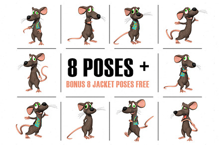 3D Character Toon Mouse Render