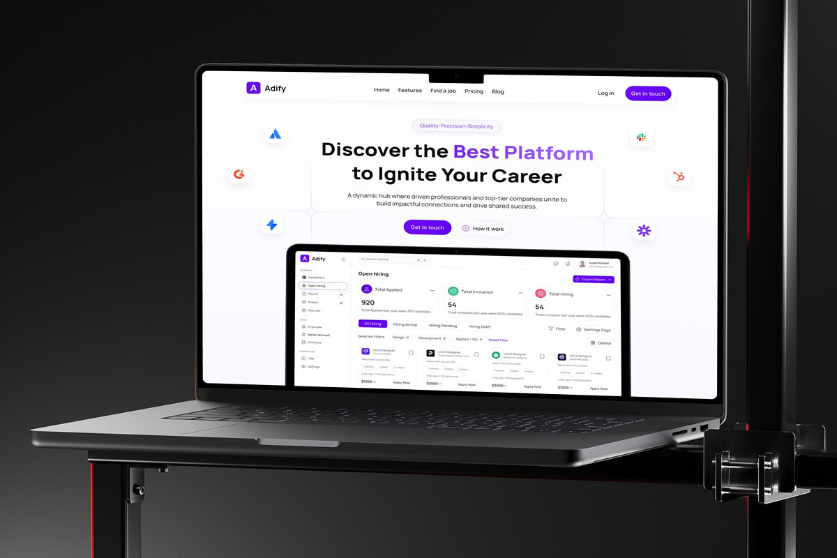 Adify Job Finder Web Template UI Kit, an UI Kit Template by Lumina_ui_ux202 (Photo 6 of 7)