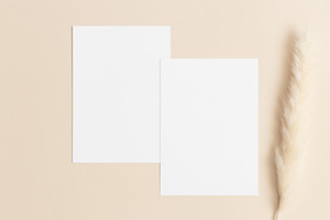 Two white cards mockup, JPEG, an Arts & Entertainment Photo by Snoflinga