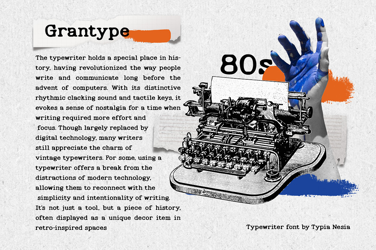 Grantype - Classic Typewriter Font -, a Serif Font by Typia Nesia (Photo 5 of 11)