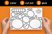 Cut and Glue Animals Worksheets, an Education Illustration by Ksenya Savva (Thumbnail 3 of 6)