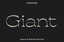 Giant - Ligature Serif Font