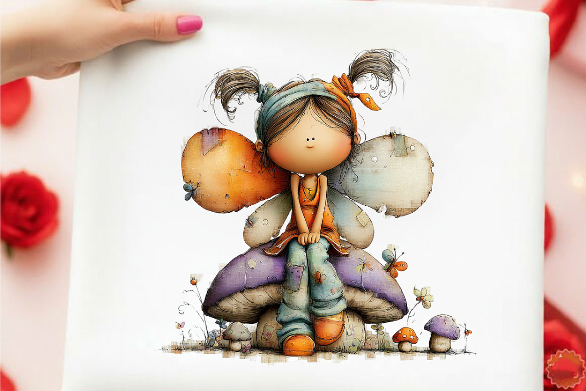 Whimsical Spring Fairy Clipart, an Illustration by designcity5 (Photo 3 of 5)