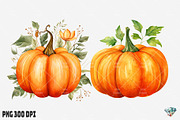 Halloween Pumpkin Watercolor, an Illustration by Gemstone (Thumbnail 9 of 12)