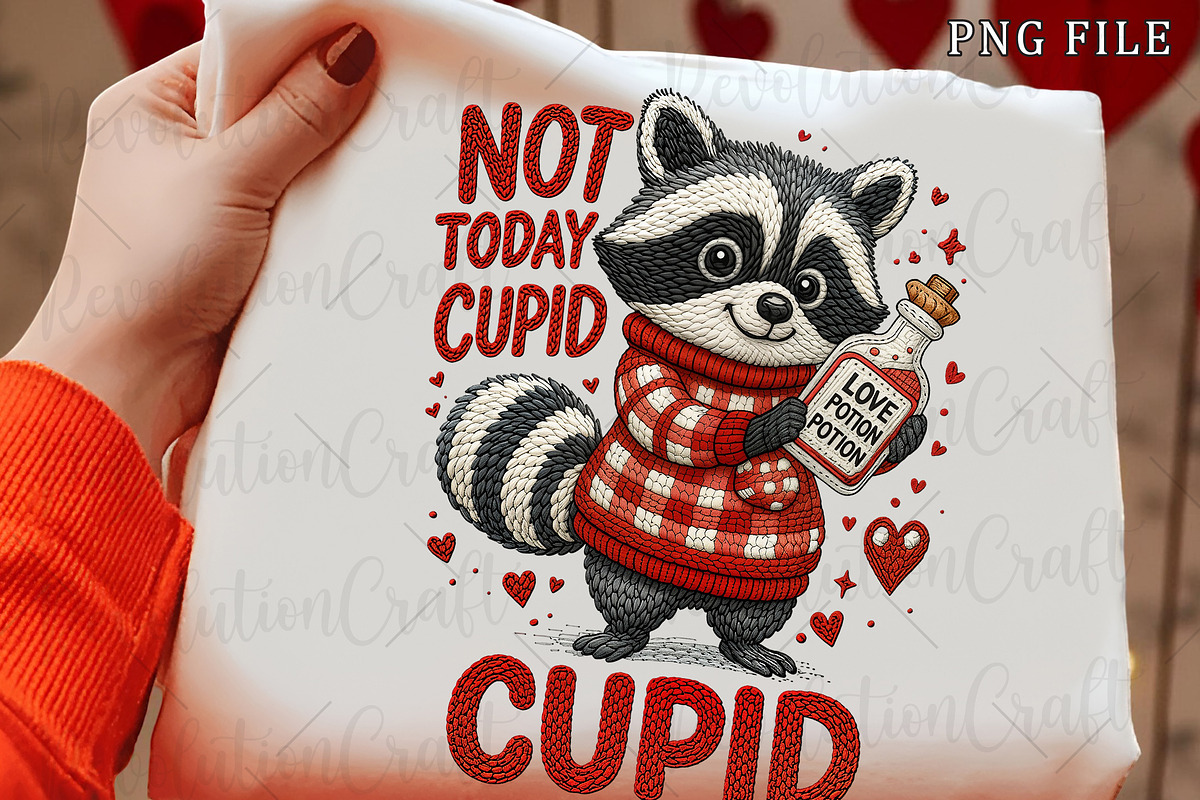 Faux Crochet Funny Raccoon Valentine, an Illustration by OK Design (Photo 1 of 6)