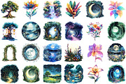 Enchanted Nature Fairytale Clipart, a Seasonal Illustration by designcity5 (Thumbnail 2 of 5)