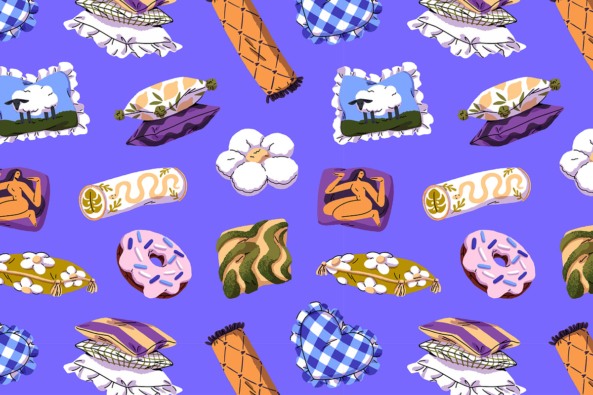 Pillows and decorative cushions set, a Decorative Illustration by PaperTrident (Photo 4 of 4)