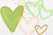 Green Watercolour Gold Glitter Heart, an Illustration by Pixafied (Thumbnail 3 of 4)