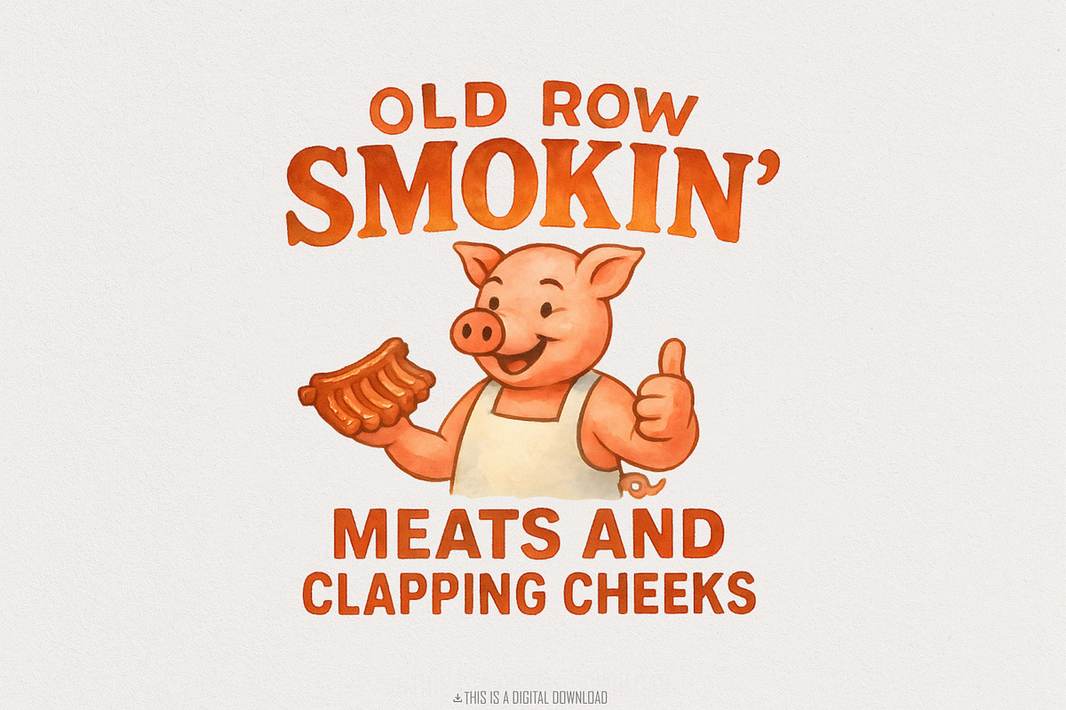 BBQ Enthusiasts Png, Funny Smokin, an Illustration by SharpMarketplace (Photo 1 of 9)
