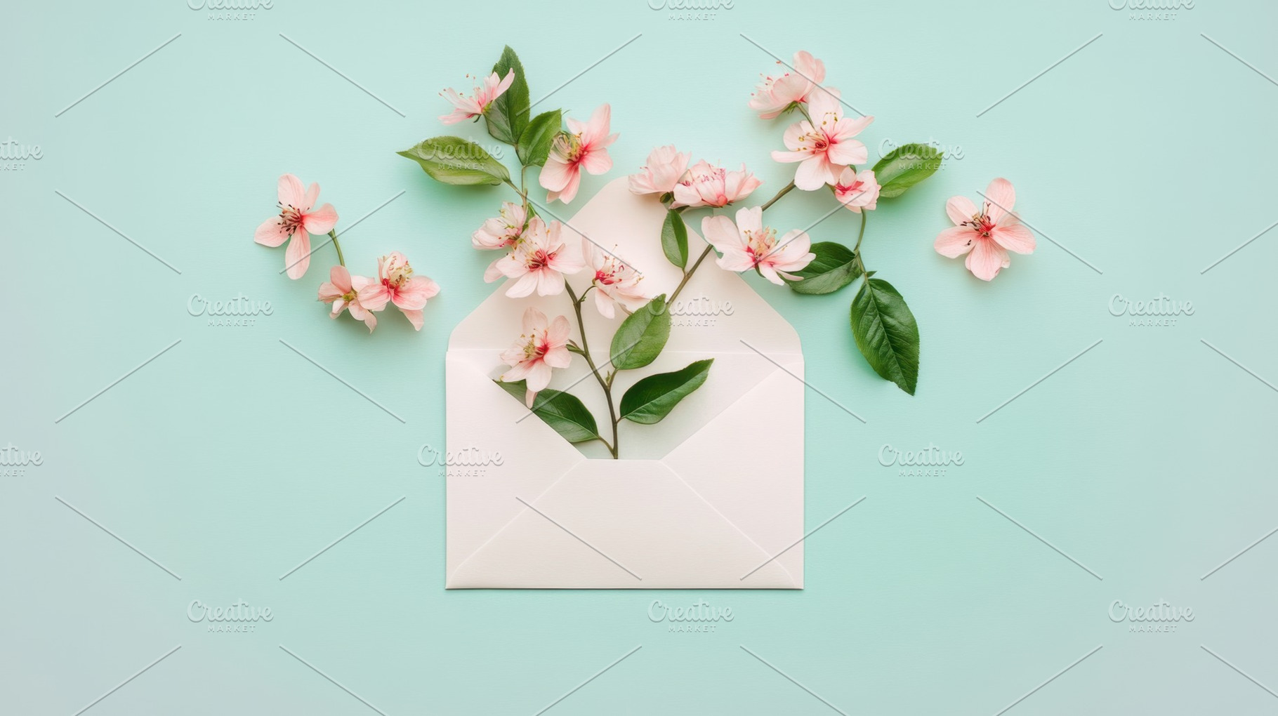 Flowers emerging from an envelope, a Photo by Beautiful things