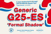 Generic G25-ES 'Formal Shadow', a Sans Serif Font by More Etc. Studios (Thumbnail 1 of 8)