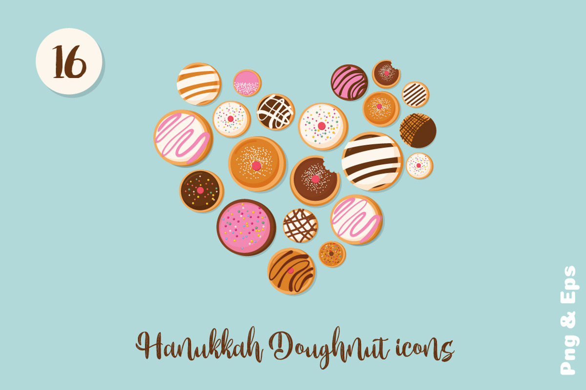 Hanukkah doughnuts, a Food Illustration by jenny lipets (Photo 2 of 6)