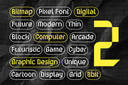 Bytalion - Futuristic Font, a Font by Arterfak Project (Thumbnail 10 of 13)