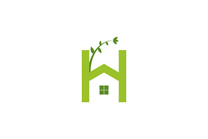 Letter H Natural Home Logo, a Branding & Logo Template by Salman Shop