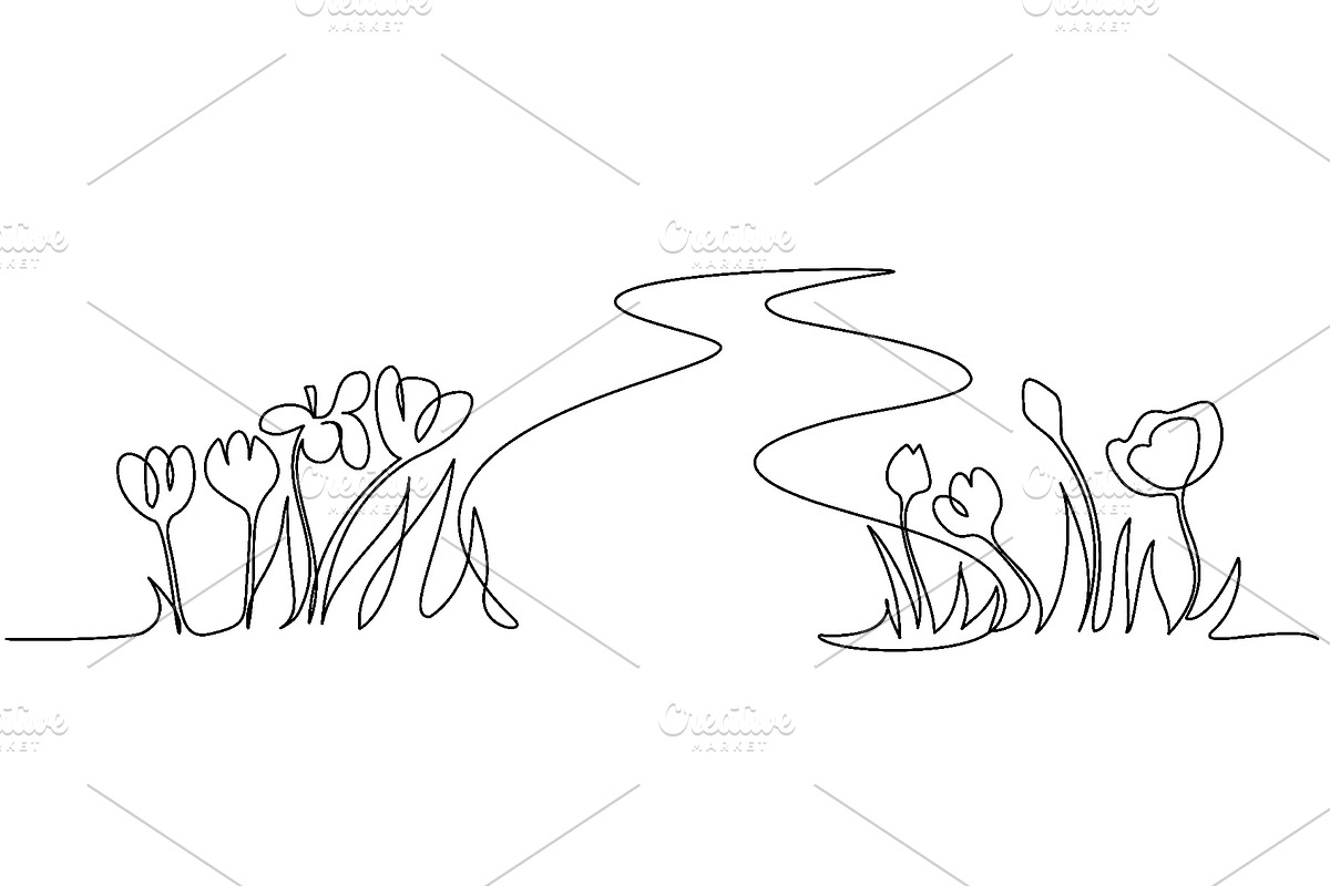 Country nature panoramic sketch, a Decorative Illustration by Valenty (Photo 2 of 3)