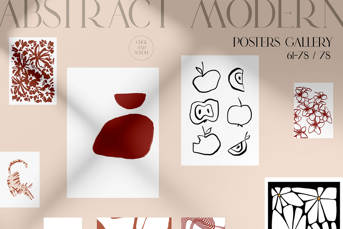 ABSTRACT MODERN POSTERS GALLERY, a Decorative Illustration by Yuliia Lashevska (Photo 12 of 13)