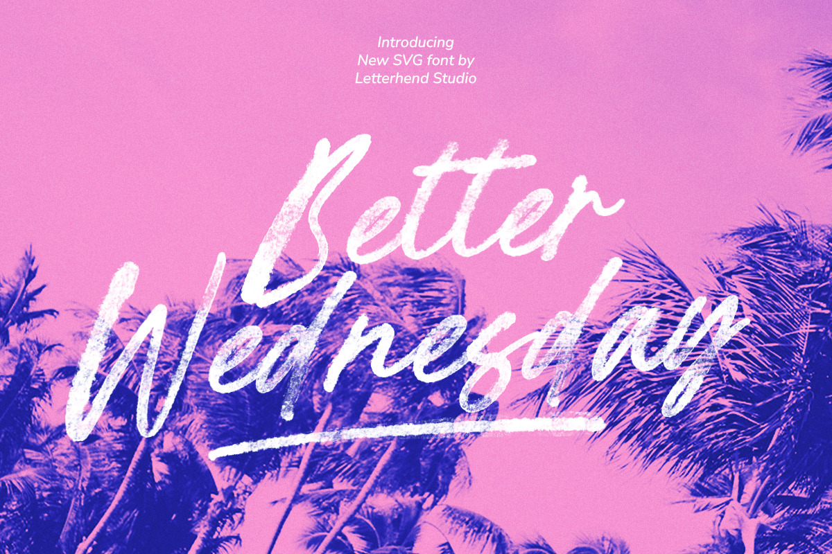 Better Wednesday - SVG Script, a Script Font by Letterhend Studio (Photo 1 of 12)