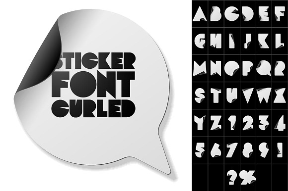 Alphabet In The Form Of Stickers