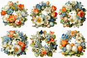 Floral Easter Wreath Clipart Png, an Illustration by Craft Nest (Thumbnail 3 of 8)