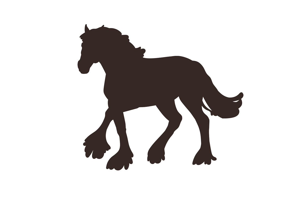 Horse silhouettes in movement set, an Animal Illustration by Good Studio (Photo 5 of 8)