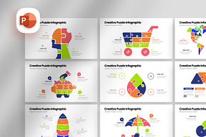 Creative Puzzle Infographic Template, a Presentation Template by Digitcase x Wealthwells