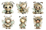 Whimsical spring bee clipart, an Illustration by SinaCreation (Thumbnail 9 of 11)